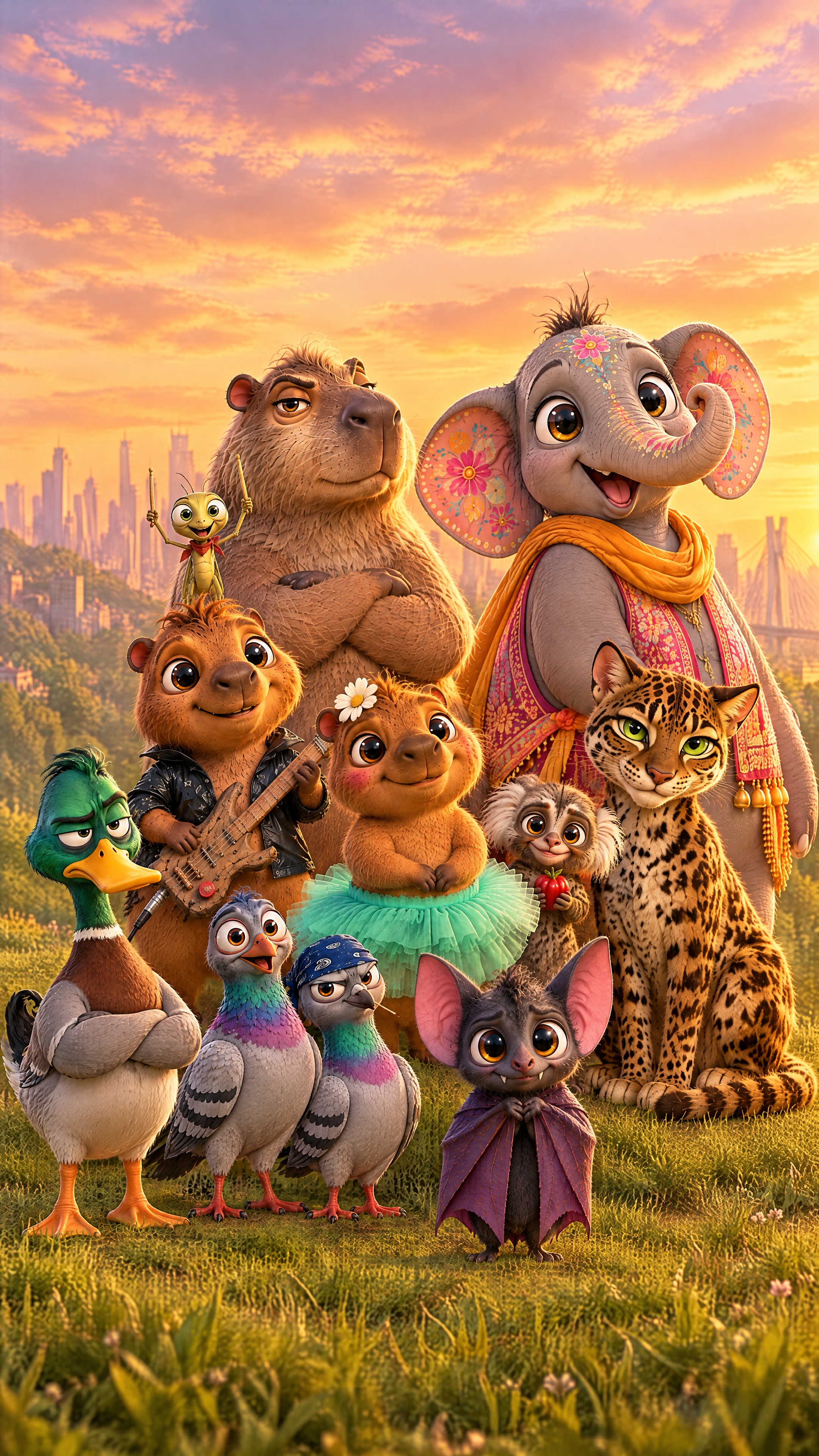 Pôster com todo o elenco da Tamer Studios